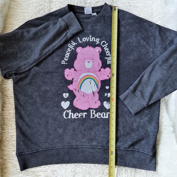 Care Bears "Peaceful, Loving, Cheerful Cheer Bear" Oversized Sweatshirt - Picture 7 of 7